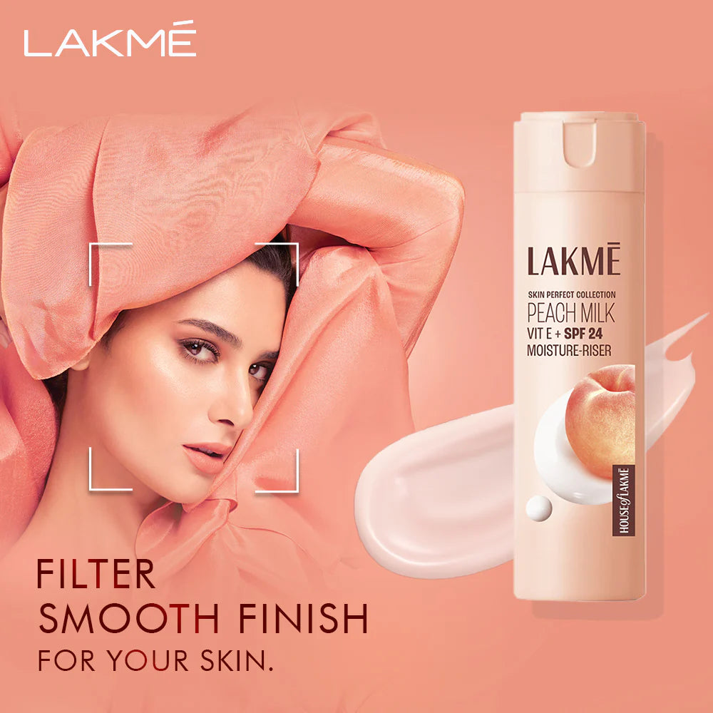 Lakmē Peach Ceramide Moisturizer with SPF 24| For Dry Skin, Normal Skin & Sensitive Skin