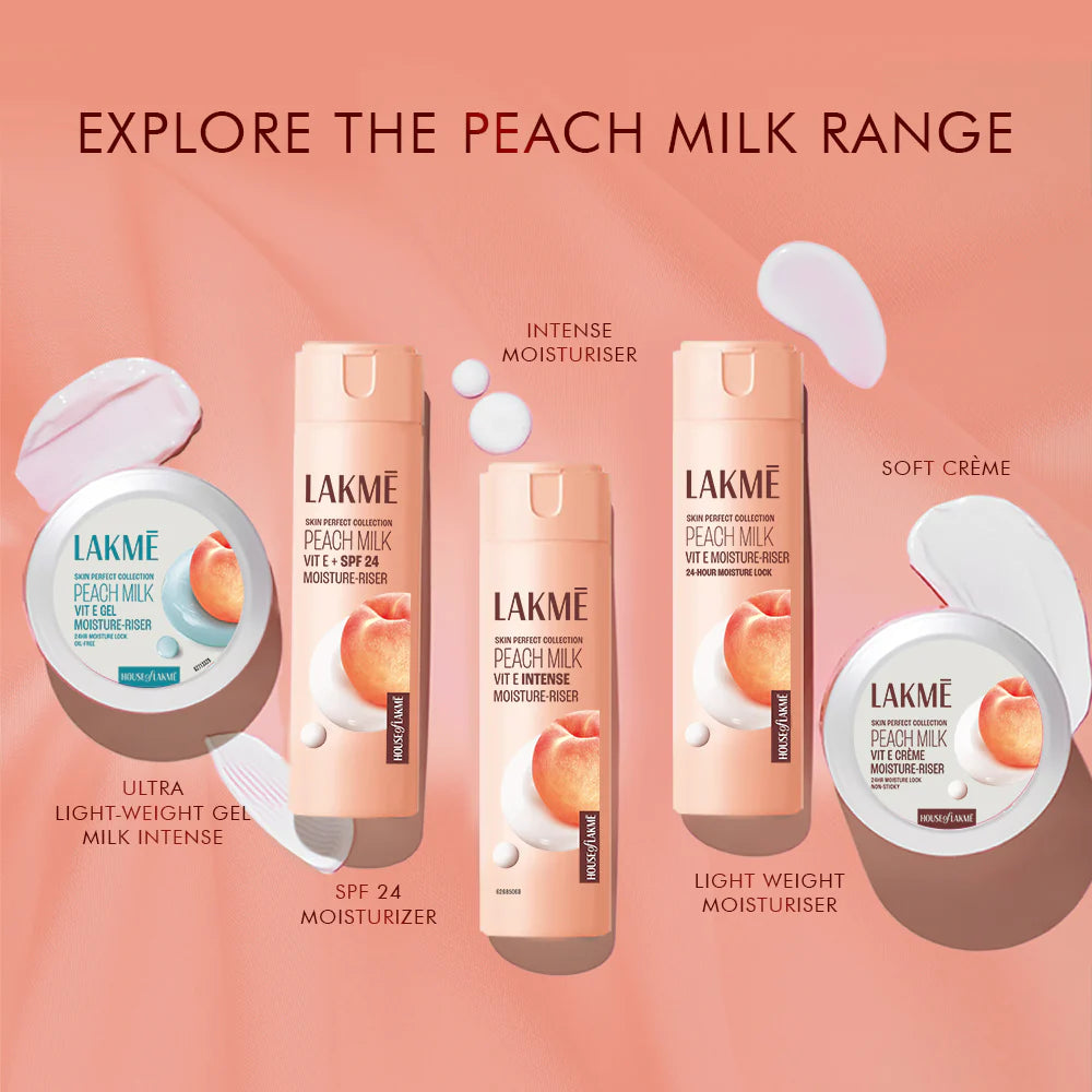 Lakmē Peach Ceramide Moisturizer with SPF 24| For Dry Skin, Normal Skin & Sensitive Skin