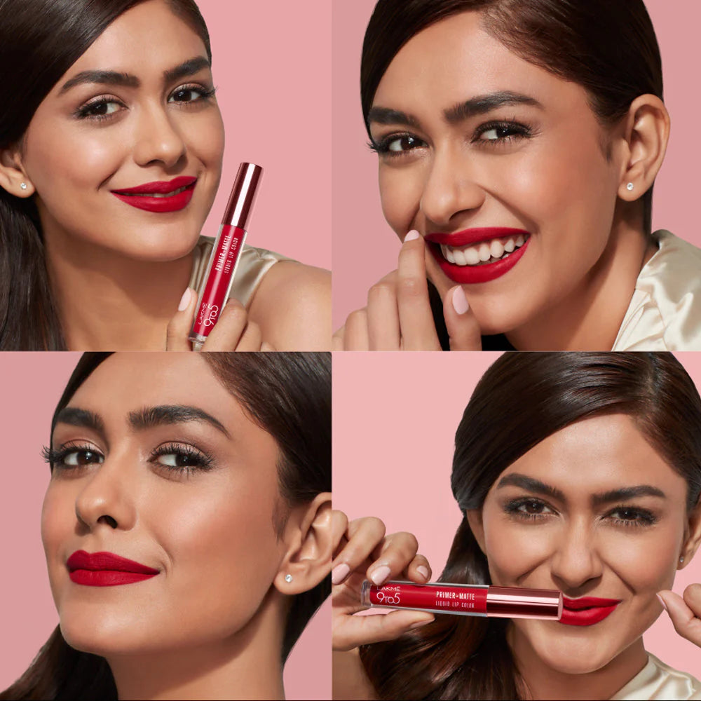 Lakmē 9to5 Powerplay Priming Matte Liquid Lip Color, 4.2ml