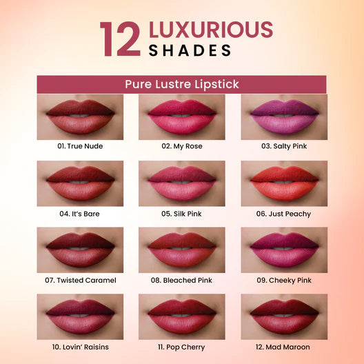 Swiss Beauty Pure Lustre Lipstick, 3.8g