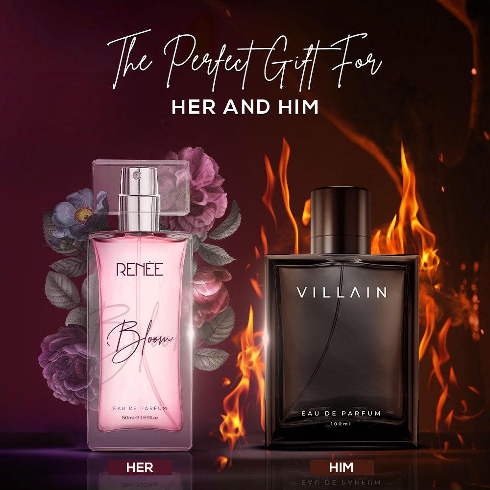 RENEE x VILLAIN Premium Eau De Parfum Gift Set for Him & Her, Pack of 2