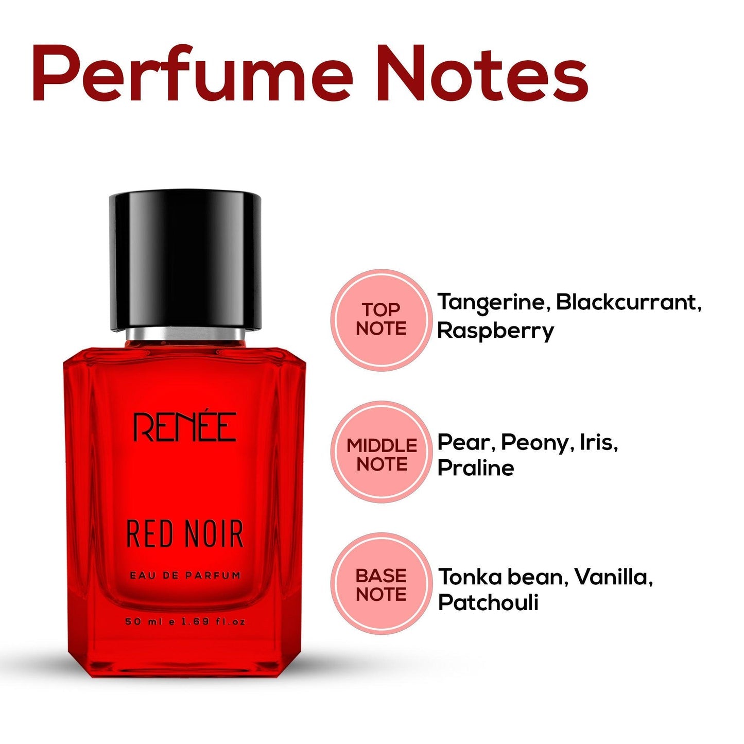 RENEE Red Noir Eau De Parfum, 50 ml