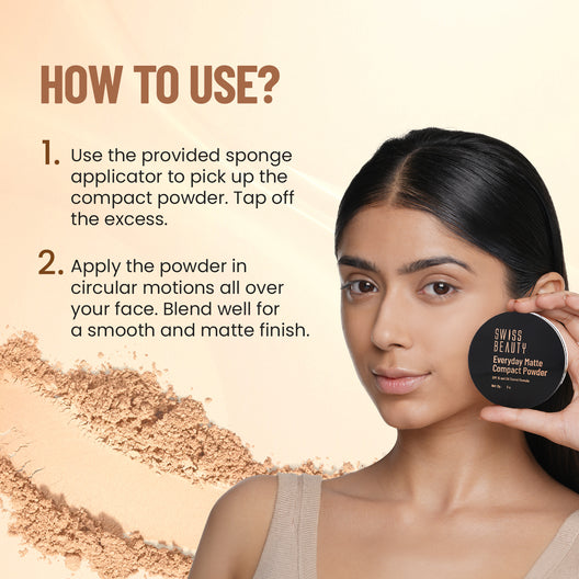 Swiss Beauty Everyday Matte Compact with SPF 10, 9g