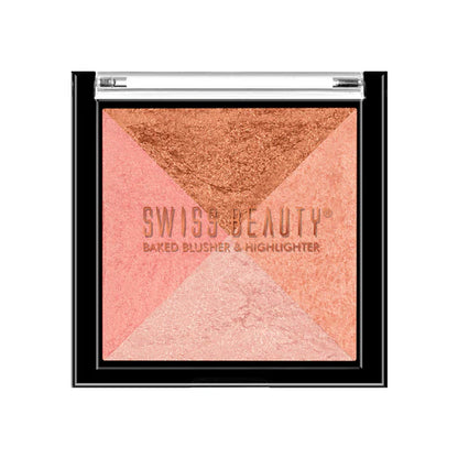 Swiss Beauty 2-in 1- Baked Blusher & Highlighter, 7g