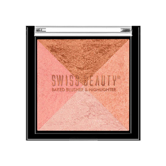 Swiss Beauty 2-in 1- Baked Blusher & Highlighter, 7g
