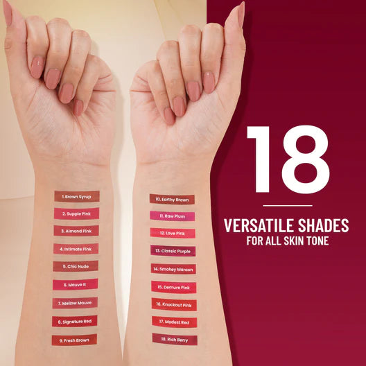 Swiss Beauty Stay On Matte Liquid Lipstick, 2g