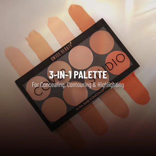 Swiss Beauty Cover Studio Ultra Base Concealer Palette, 19g