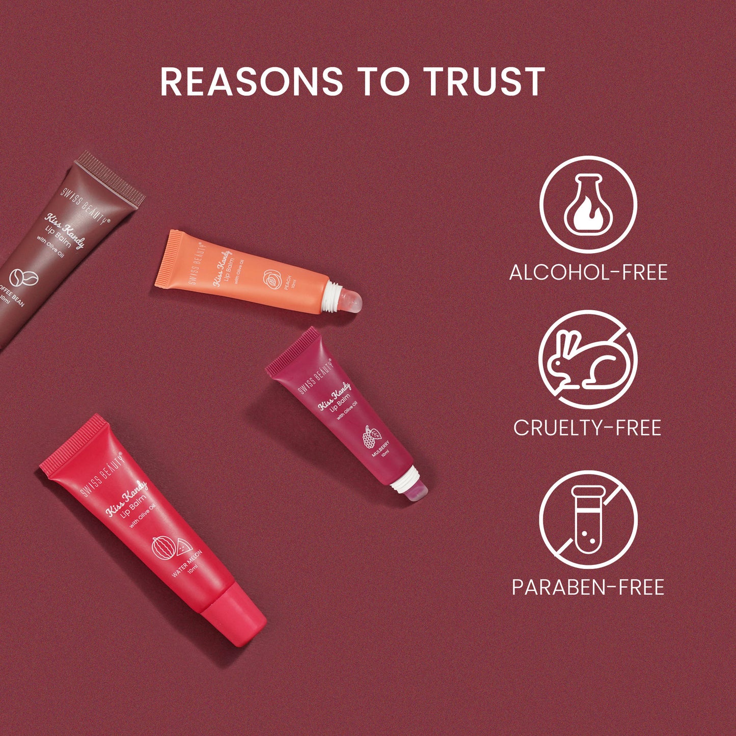 Swiss Beauty Kiss Kandy Lip Balm, 10ml