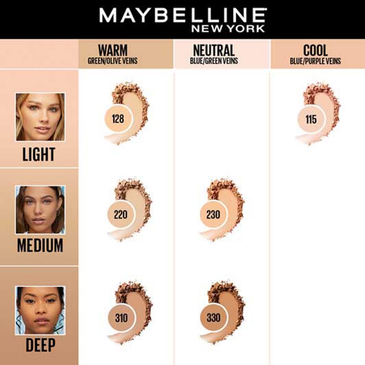 Maybelline New York Fit Me Fit Me Matte + Poreless Compact Powder, 6g