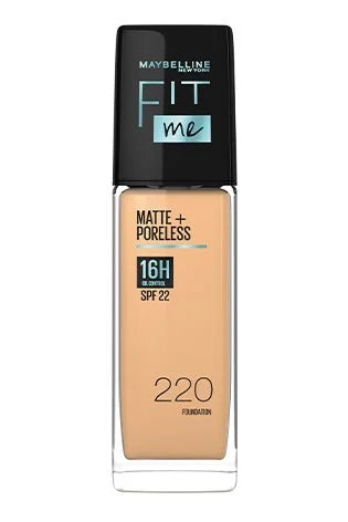 Maybelline New York Fit Me Matte+Poreless Liquid Foundation, 30ml