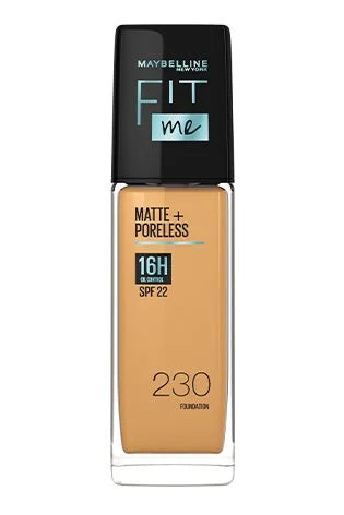 Maybelline New York Fit Me Matte+Poreless Liquid Foundation, 30ml