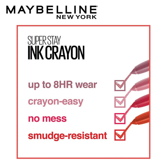 Maybelline New York Superstay Matte Ink Crayon Lipstick, 1.2g