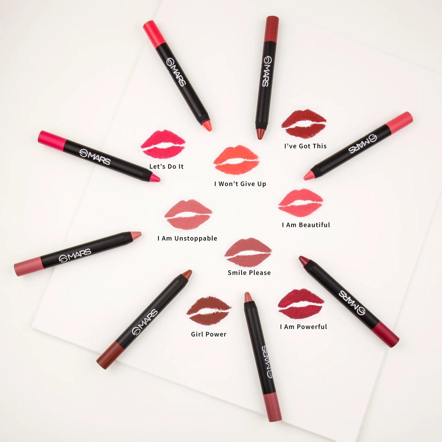 Mars Matte Lip Crayon | Won't Smudge Won't Budge, 3.5g