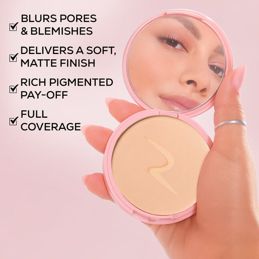 RENEE Bollywood Filter Pore Minimising Blurring Compact With Matte Finish & Full Coverage, 9 g
